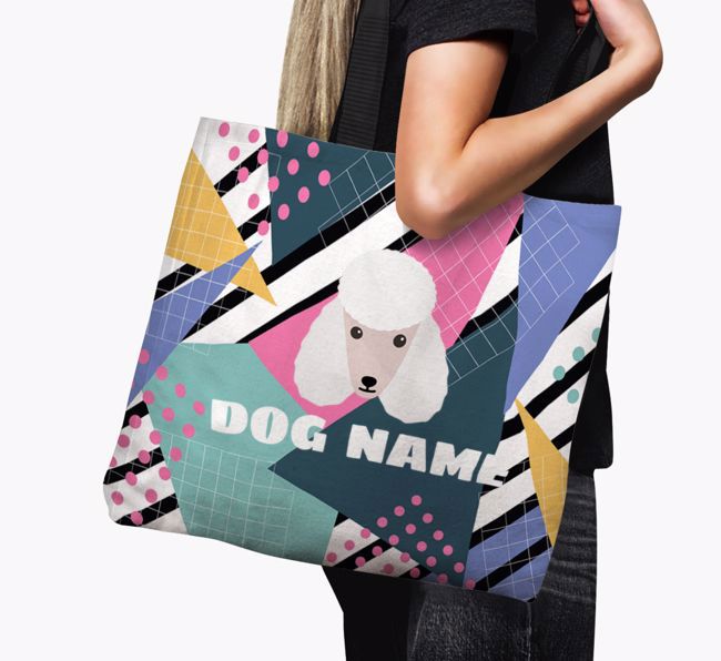 Retro Pattern: Personalised {breedFullName} Canvas Bag